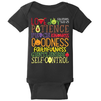 Awesome Galatians Fruit Of The Spirit Religious Verses Baby Bodysuit