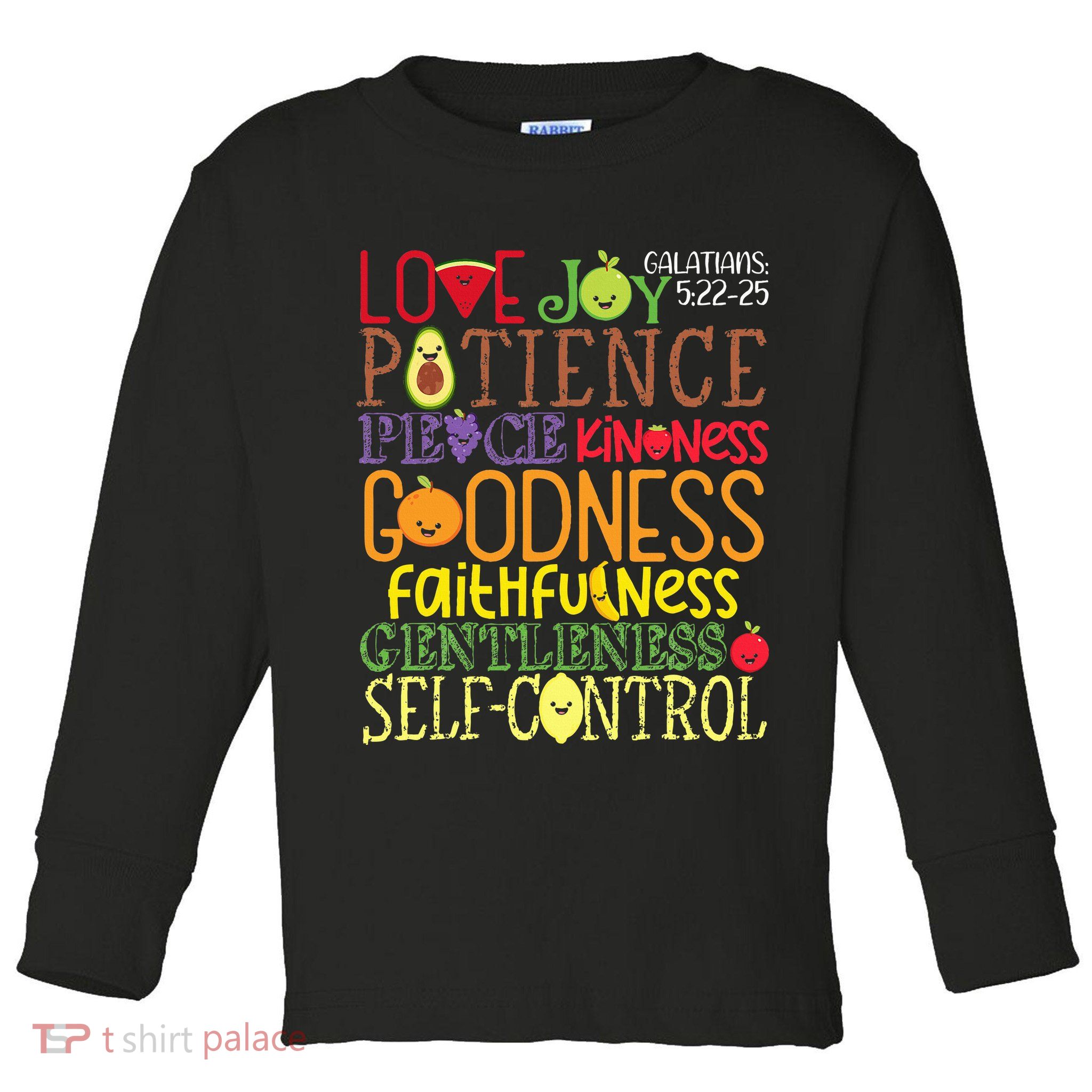 Awesome Galatians Fruit Of The Spirit Religious Verses Toddler Long Sleeve Shirt