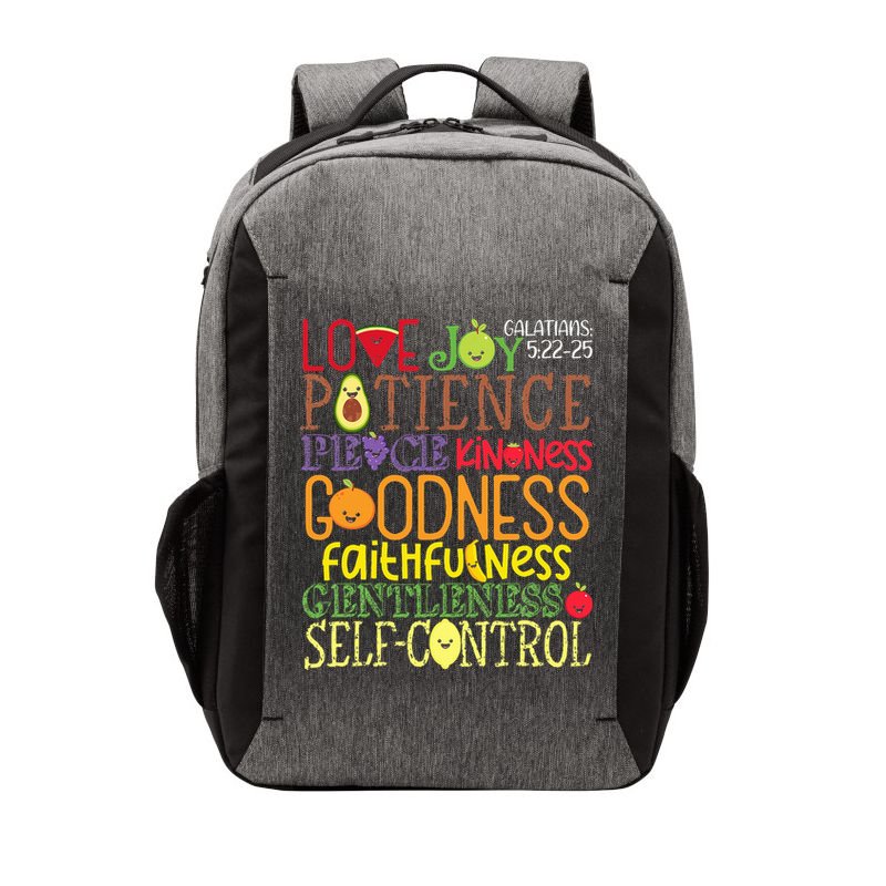 Awesome Galatians Fruit Of The Spirit Religious Verses Vector Backpack