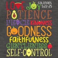 Awesome Galatians Fruit Of The Spirit Religious Verses Vector Backpack