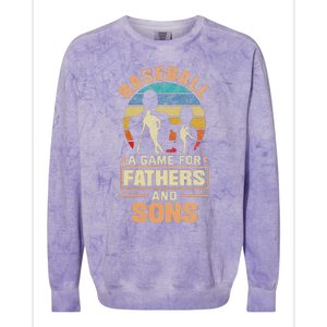 A Game For Fathers And Sons Fathers Day Baseball Colorblast Crewneck Sweatshirt