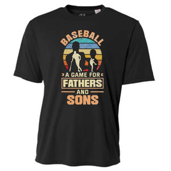 A Game For Fathers And Sons Fathers Day Baseball Cooling Performance Crew T-Shirt