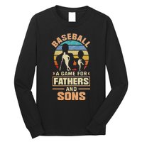 A Game For Fathers And Sons Fathers Day Baseball Long Sleeve Shirt