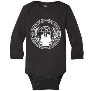 Anonymous Guy Fawkes We Are Anonymous Baby Long Sleeve Bodysuit