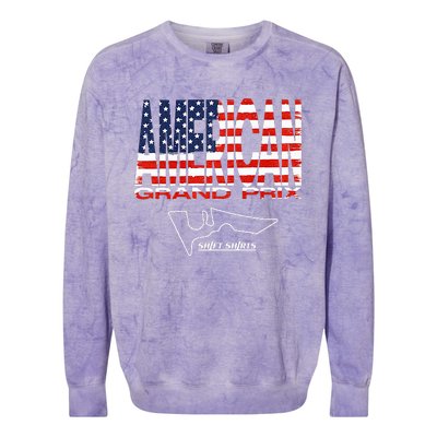 American Gp Flag Us Grand Prix (Cota) Inspired Colorblast Crewneck Sweatshirt