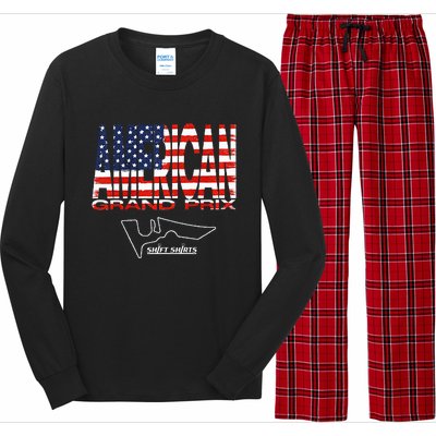 American Gp Flag Us Grand Prix (Cota) Inspired Long Sleeve Pajama Set