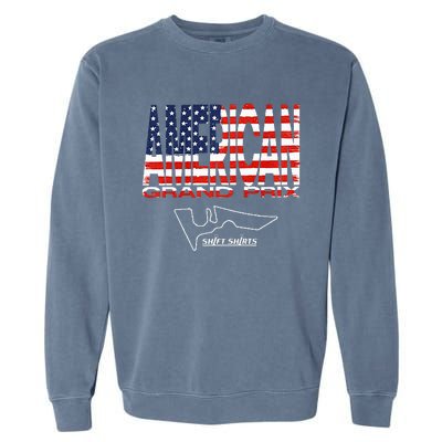 American Gp Flag Us Grand Prix (Cota) Inspired Garment-Dyed Sweatshirt