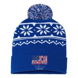 American Gp Flag Us Grand Prix (Cota) Inspired USA-Made Snowflake Beanie