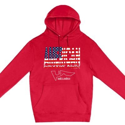 American Gp Flag Us Grand Prix (Cota) Inspired Premium Pullover Hoodie