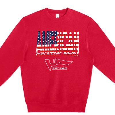 American Gp Flag Us Grand Prix (Cota) Inspired Premium Crewneck Sweatshirt