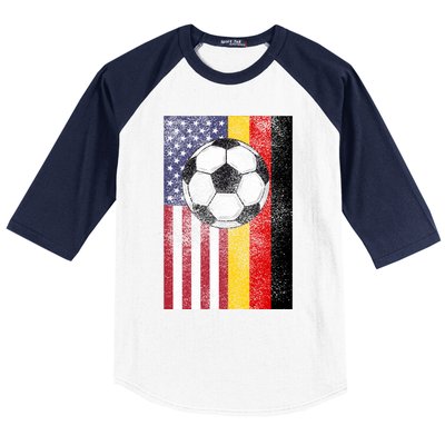 American Gery Flags Soccer Ball Players And Cool Gift Baseball Sleeve Shirt