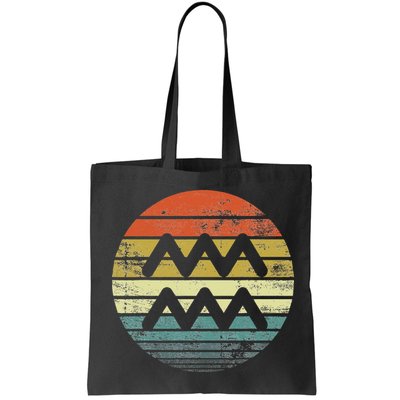 Aquarius Gifts Funny Retro Sunset Zodiac Sign Birthday Bag