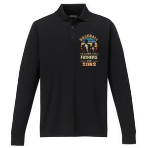 A Game For Fathers And Sons Fathers Day Baseball Performance Long Sleeve Polo