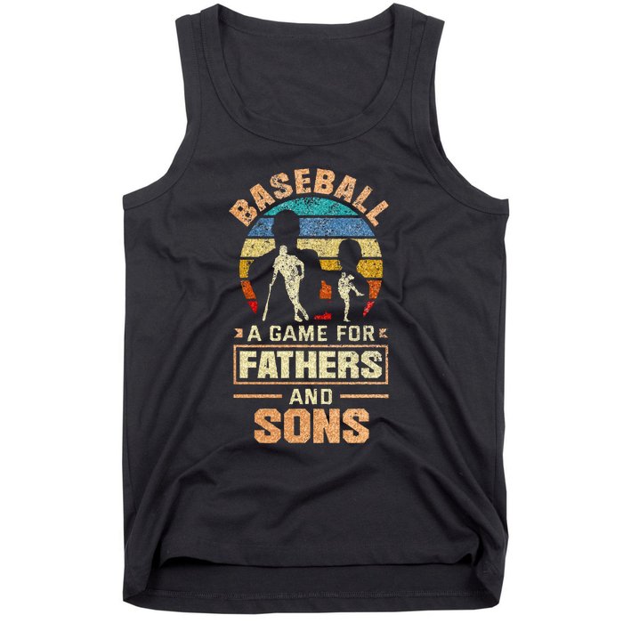 A Game For Fathers And Sons Fathers Day Baseball Tank Top