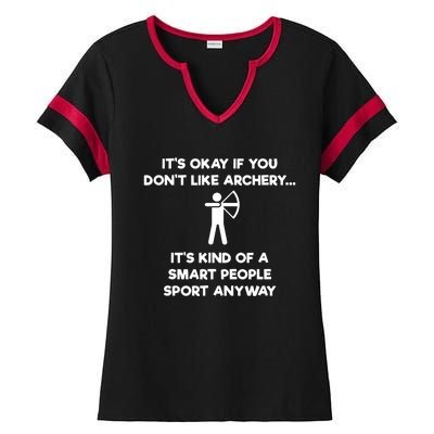 Archery Gift Funny Archery Smart People Ladies Halftime Notch Neck Tee