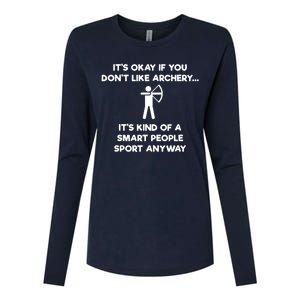 Archery Gift Funny Archery Smart People Womens Cotton Relaxed Long Sleeve T-Shirt