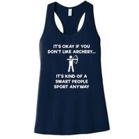 Archery Gift Funny Archery Smart People Women's Racerback Tank