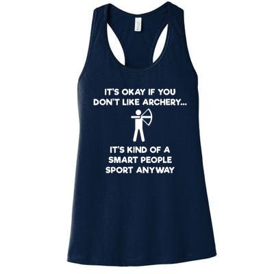 Archery Gift Funny Archery Smart People Women's Racerback Tank