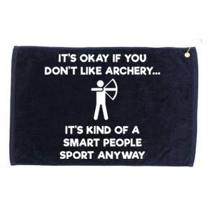 Archery Gift Funny Archery Smart People Grommeted Golf Towel