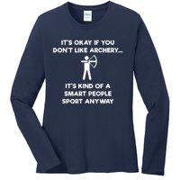 Archery Gift Funny Archery Smart People Ladies Long Sleeve Shirt