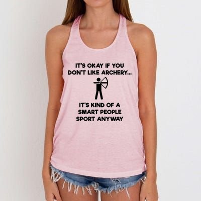 Archery Gift Funny Archery Smart People Women's Knotted Racerback Tank