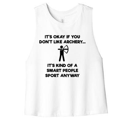 Archery Gift Funny Archery Smart People Women's Racerback Cropped Tank