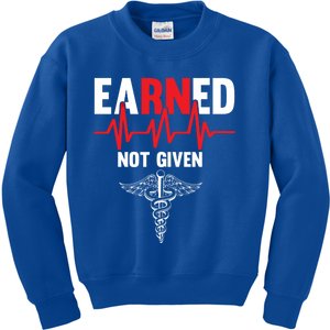 Awesome Gift For Nurses Heartbeats Earned Not Given Gift Kids Sweatshirt