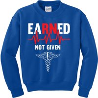 Awesome Gift For Nurses Heartbeats Earned Not Given Gift Kids Sweatshirt