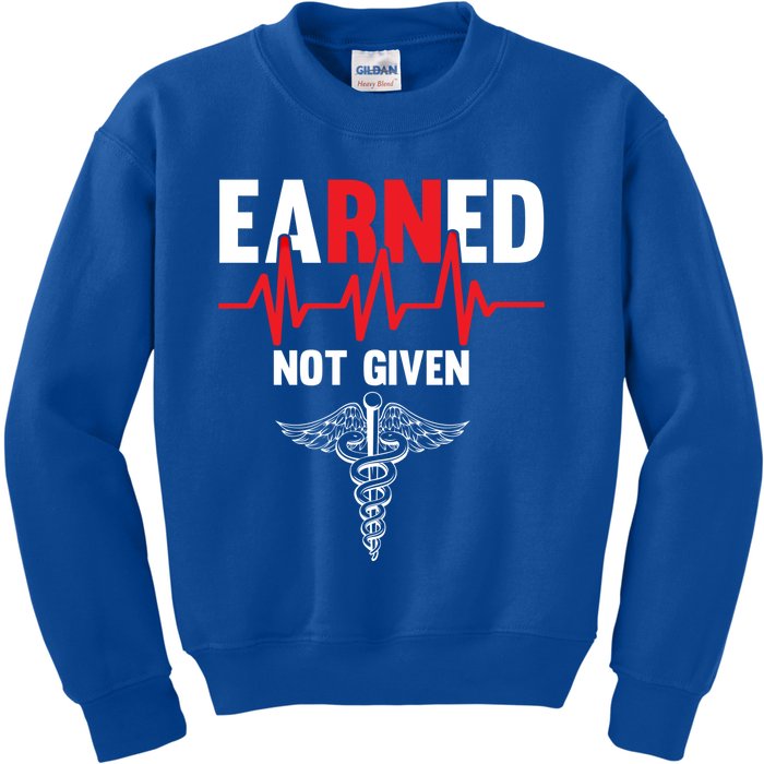 Awesome Gift For Nurses Heartbeats Earned Not Given Gift Kids Sweatshirt