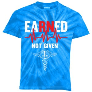 Awesome Gift For Nurses Heartbeats Earned Not Given Gift Kids Tie-Dye T-Shirt