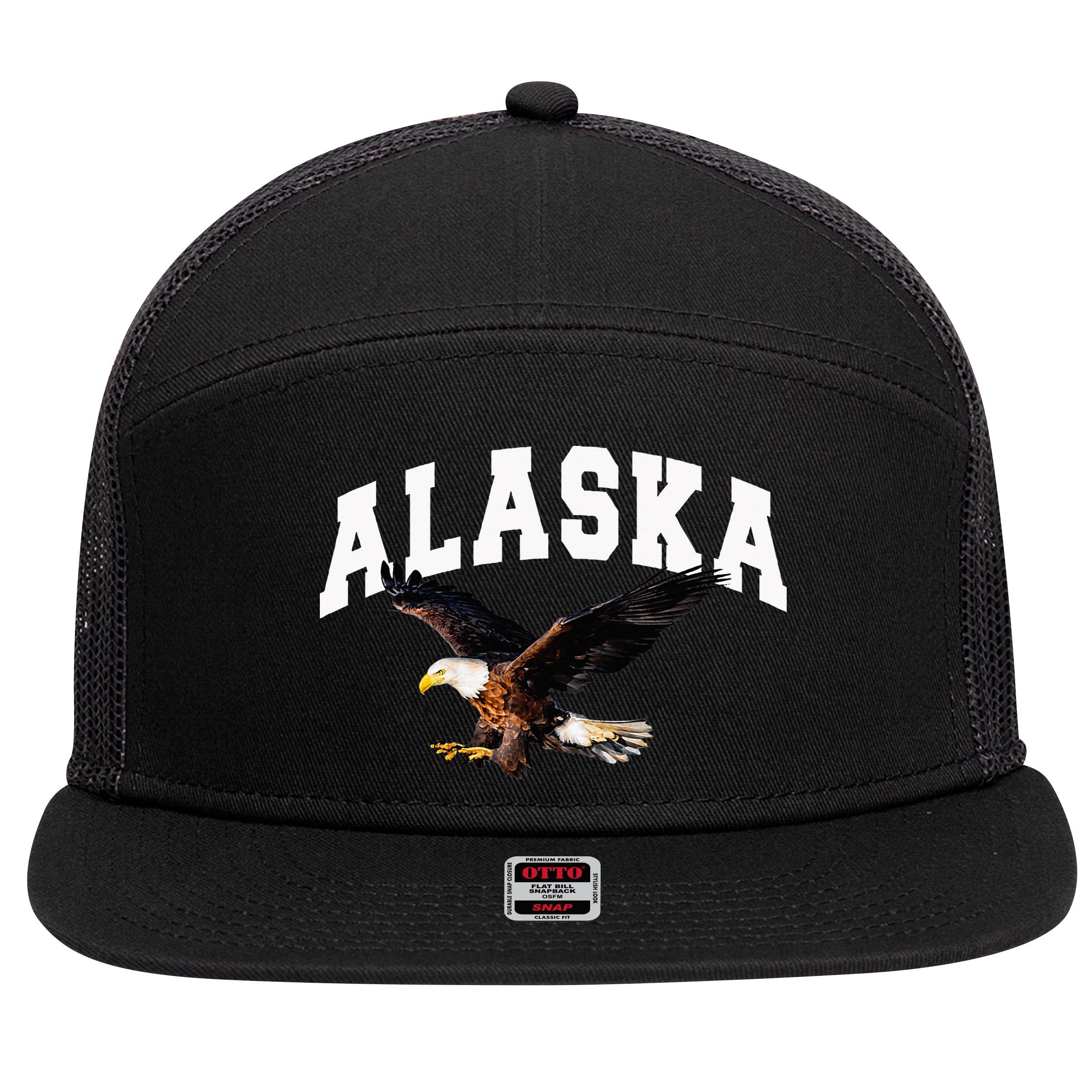 Alaska Gifts For Women Anchorage Juneau 7 Panel Mesh Trucker Snapback Hat