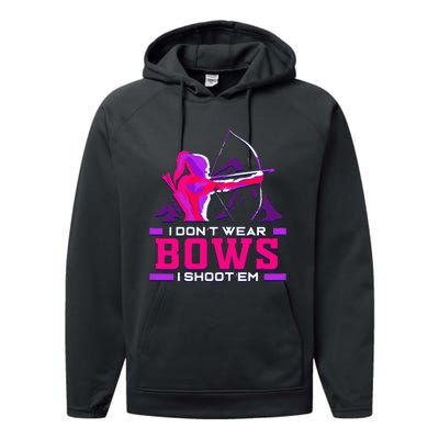 Archery Girl For Woman Archer Bow And Arrow Hunt Performance Fleece Hoodie