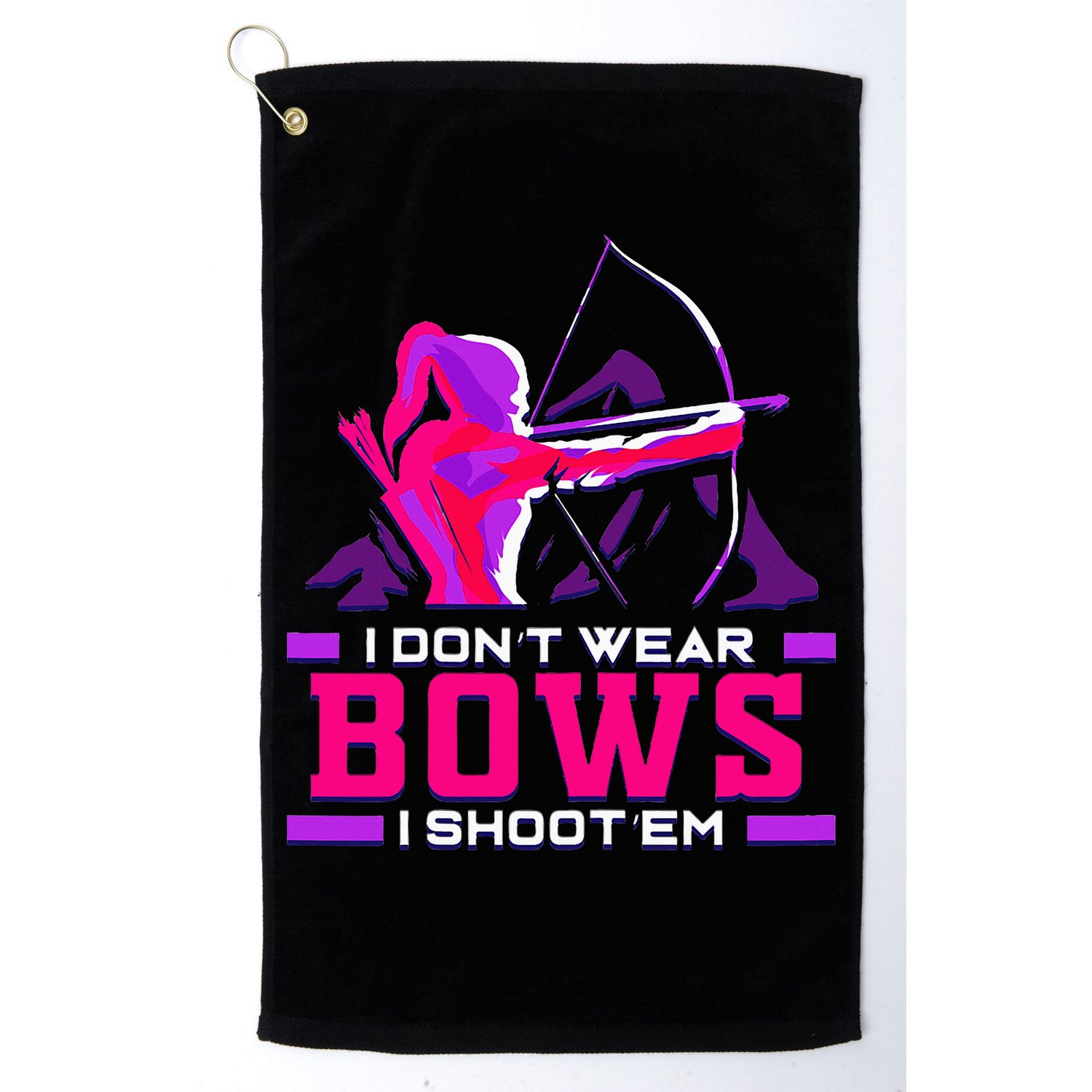 Archery Girl For Woman Archer Bow And Arrow Hunt Golf Towel