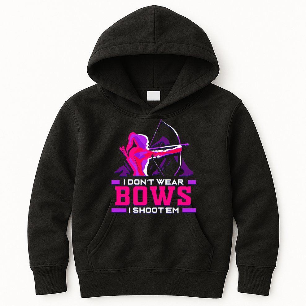 Archery Girl For Woman Archer Bow And Arrow Hunt Kids Hoodie