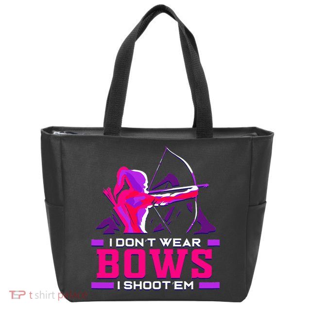 Archery Girl For Woman Archer Bow And Arrow Hunt Zip Tote Bag