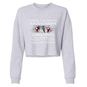 Anime Gift Forn Girls Womens Cute Anime Merch Lovers Cropped Pullover Crew