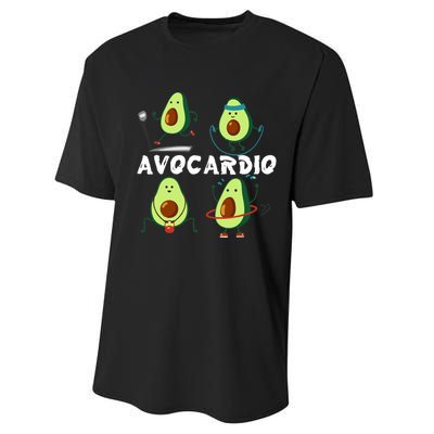 Avocardio, Gym Funny, Avocado Workout Performance Sprint T-Shirt