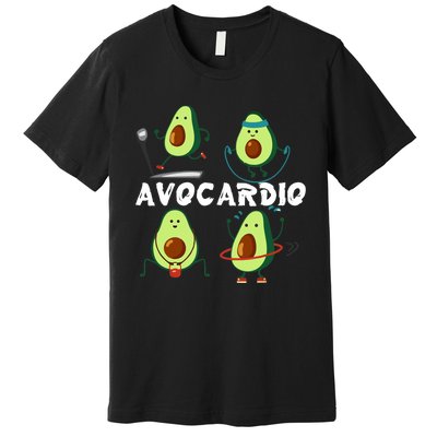 Avocardio, Gym Funny, Avocado Workout Premium T-Shirt