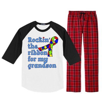 Autistic Grandson For Grandparents Raglan Sleeve Pajama Set