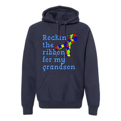 Autistic Grandson For Grandparents Premium Hoodie