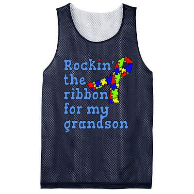 Autistic Grandson For Grandparents Mesh Reversible Basketball Jersey Tank