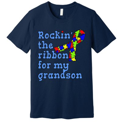 Autistic Grandson For Grandparents Premium T-Shirt