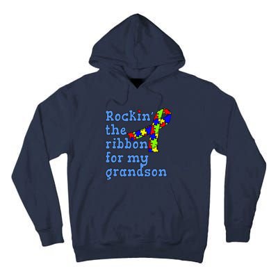 Autistic Grandson For Grandparents Tall Hoodie