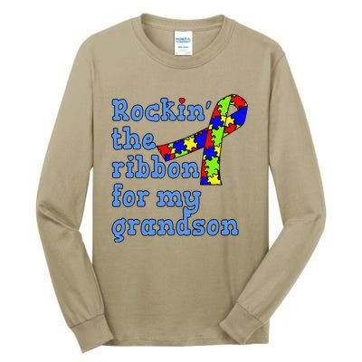 Autistic Grandson For Grandparents Tall Long Sleeve T-Shirt