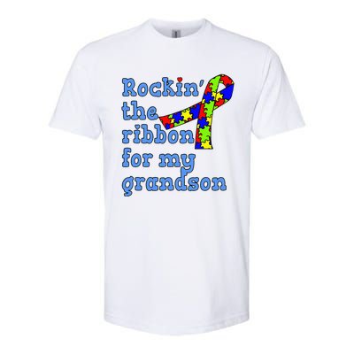 Autistic Grandson For Grandparents Softstyle CVC T-Shirt