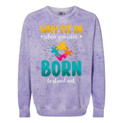 Autism Gifts For Adults Autistic Asperger Syndrom Autist Asd Colorblast Crewneck Sweatshirt