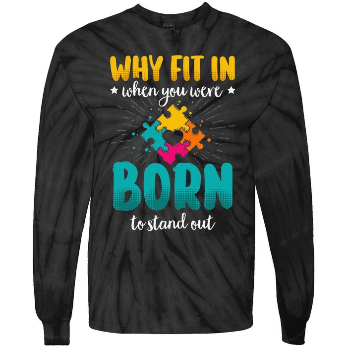 Autism Gifts For Adults Autistic Asperger Syndrom Autist Asd Tie-Dye Long Sleeve Shirt