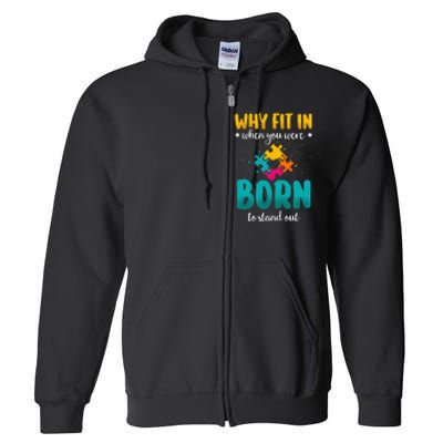 Autism Gifts For Adults Autistic Asperger Syndrom Autist Asd Full Zip Hoodie