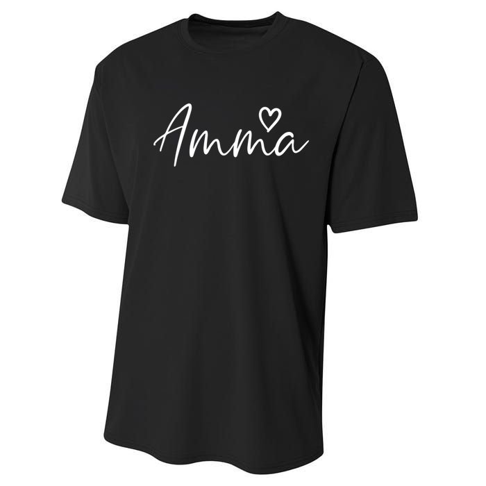 Amma Gifts For Women Grandma Heart MotherS Day Amma Performance Sprint T-Shirt