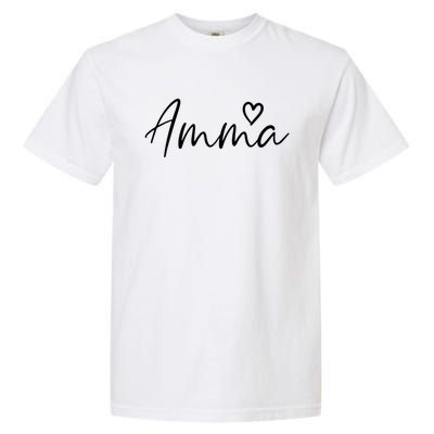 Amma Gifts For Women Grandma Heart MotherS Day Amma Garment-Dyed Heavyweight T-Shirt